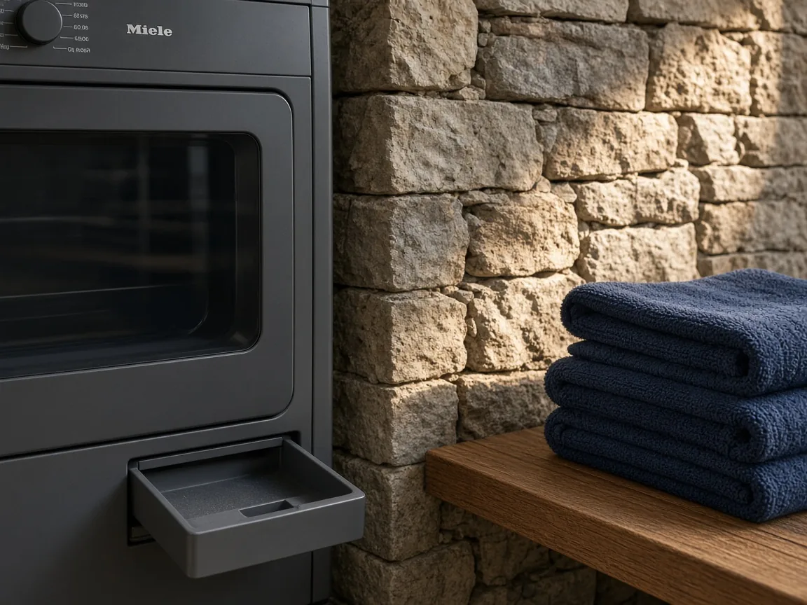 Dryer, lint tray open